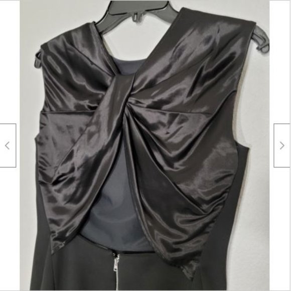 NWT Victoria Beckham LBD Black Twist Back Sleeveless Sheath Dress US 6 - Picture 6 of 12